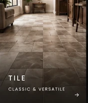 Elegant stone-look tile flooring